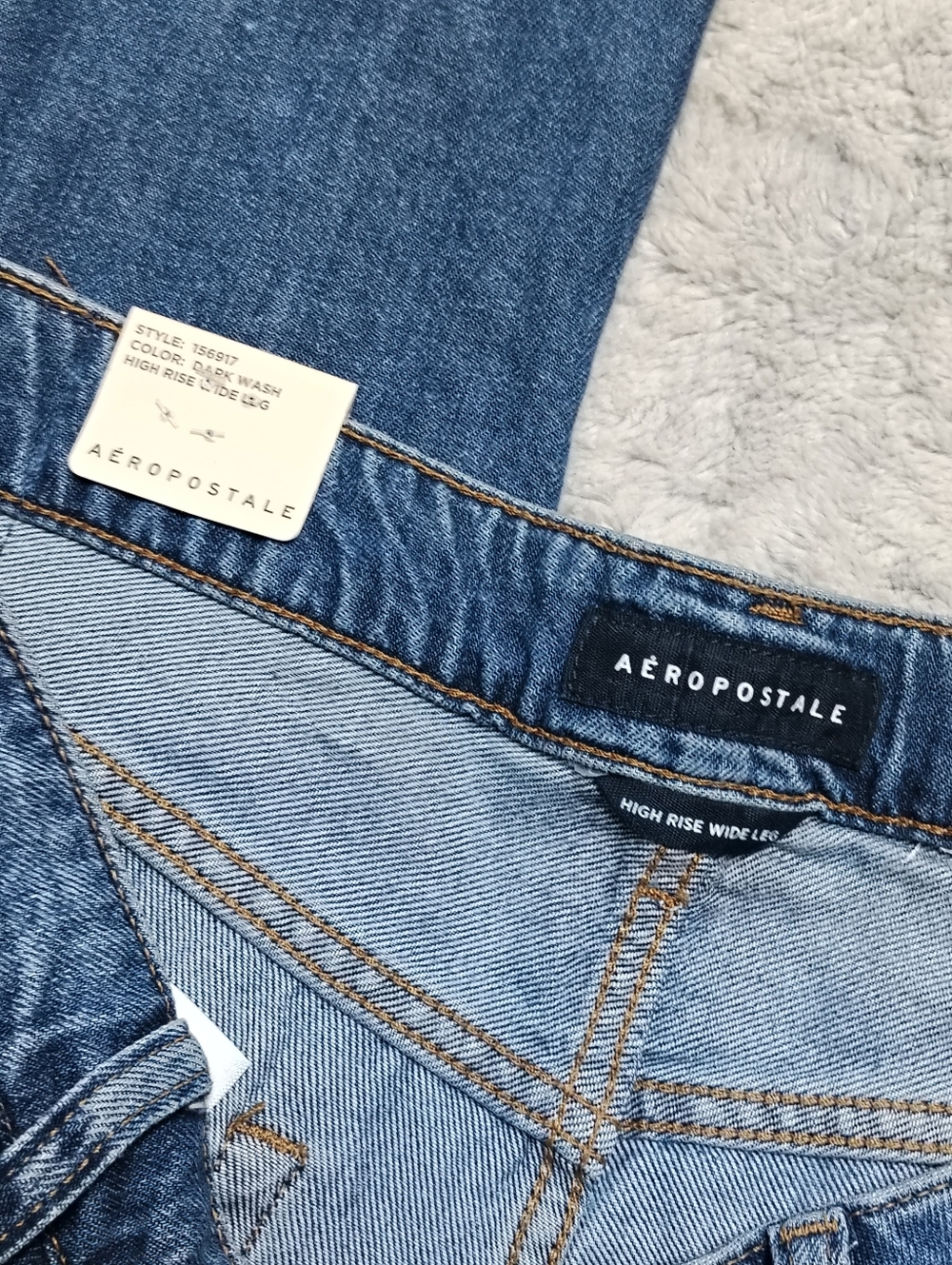 NWT Aeropostale High-Rise Wide Leg Jean Women's 14 Bohemian Vintage Vibes Retro - Picture 7 of 12